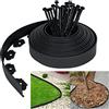 UISEBRT Bordo Giardino Flessibile 10m - Bordi Aiuole Plastica con 30 Chiodi di Fissaggio Decorazione da Giardino, Nero