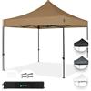 VONROC Gazebo 3x3m pieghevole - Tenda da Giardino con Telaio in Acciaio, Telo Impermeabile, Protezione UV 50+, Borsa per il Trasporto con Ruote - Modulare ed Espandibile
