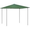 Bakaji Gazebo da Giardino 3x3 mt Struttura Tubolare in Acciaio Inox, 4 pali Rivestimento in Tessuto Oxford PVC Antipioggia Impermeabile Antivento Colore Beige Arredo Giardino Terrazzo Esterni (Verde)