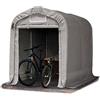 TOOLPORT Tenda Garage 1,6 x 2,4 m Tenda Capannone in PVC 800 N e Stabile Costruzione in Acciaio Grigio