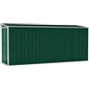 vidaXL Capanno Giardino a Parete Verde 118x382x178 cm Acciaio Zincato