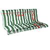 BUONOCORE Cuscino per Dondolo truciolo 3 Posti 135 Cm Bianco/Verde