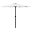 casa.pro Ombrellone da Giardino con Palo Centrale e Meccanismo a Manovella Tela Ampia Ø300 cm in Poliestere Resistente UV Altezza 230 cm Bianco