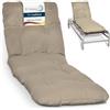 Beautissu Cuscino per Sdraio da Esterno 190x60x8 cm - Cuscino per Lettini Prendisole Beige Mobili da Giardino ideale in Spiaggia Giardino Balcone - Flair RL