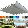 ZFEBHMY Tenda Parasole Retrattile, Esterno Impermeabile Tenda da Sole A Filo Scorrevole con Occhielli e Corda, Crema Solare Vela Parasole A Onda Retrattile per Terrazze e Cortili-Light gray||60x250cm