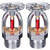Wuyangcun 2 teste per irrigatore antincendio - NPT da 1/2 pollice, pendente 68 °C, rame cromato, risposta rapida K80 per fabbrica, centro commerciale, magazzino