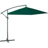 VERDELOOK | Ombrellone a Braccio Ø3 m Verde Scuro con Struttura Tortora, Parasole da Giardino con Palo Laterale in Metallo, Copertura in Poliestere 160 gr/m² con Base a Croce, Arredo Piscina