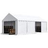 TOOLPORT Tendone deposito 4x8 m PVC 700 N bianco impermeabile tenda capannone tenda di stoccaggio