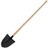 Generico Badile a Punta in Acciaio Temprato Rinforzato Verniciato con Manico in Legno di Faggio da 140 cm - 28,5 × 29 cm, 1,1 kg - Ideale per Giardinaggio ed Edilizia (Nero)