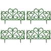 Acan Tradineur - Confezione da 4 recinzioni in plastica decorative da giardino, bordo per piante, fiori, prato, decorazione per esterni, colore: verde - 60 x 28 cm