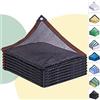 Earnmore Rete ombreggiante per esterni 4x7m Vela solare con effetto ombreggiante al 70% Rete ombreggiante UV Traspirante Raffreddamento Reti da giardino per balconi Rete frangivento Stabile