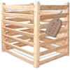 Gartenwelt Riegelsberger Compostiera moderna singola, ca. 120 x 120 cm, altezza 100 cm, in legno massello di larice, compostiera compostiera in legno massiccio