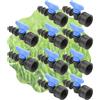 acquaverde Mini Valvola a Cilindro, Rubinetto Portagomma con Filetto Femmina per Impianti, Sistemi e Tubi di irrigazione a Goccia, Nero Made in Italy - Orto Facile (10, 20 mm x 3/4)