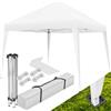 tectake® Gazebo da Giardino Regolabile, Padiglione Gazebo da Esterno Resistente con Telaio in Acciaio, Idrorepellente, Resistente ai Raggi UV, 300 x 300 x 255 cm - Bianco