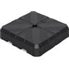 GYMAX Baseper Ombrellone da Patio, Supporto per Ombrellone con Staffa a Croce e Maniglie Portatili, Base Quadrata Riempibile d'Acqua e Sabbia Fino a 80 kg, Nero, 67 x 67 x 13 cm