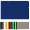HOCEDO Tenda da Sole per Esterno 100 x 200 cm 98% Protezione Uv,Antistrappo Vela Impermeabile,Sole Tenda con Occhielli per Serra Cortile Tetto, Blu Scuro