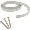 GT GARDEN Bordura flessibile bianca per giardino - 4 cm x 10 m con 20 picchetti di fissaggio