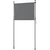 pro.tec Schermo Verticale da Balcone con Pali Telescopici Regolabili in Altezza tra 230-310 cm Tenda Parasole Frangivento Protezione Privacy - Larghezza 120 cm - Grigio Scuro