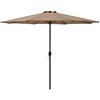casa.pro Ombrellone da Giardino con Palo Centrale e Meccanismo a Manovella Tela Ampia Ø300 cm in Poliestere Resistente UV Altezza 230 cm Marrone Chiaro