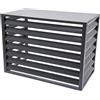 unmjgybc Schermo Privacy per Condizionatore e Bidoni della Spazzatura Grigio Piano SUP L110*W60*H80(2~3P) - Materiale in Alluminio Antiurto Antifurto - Ideale per Giardini e Balconi