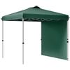 Outsunny Tenda pieghevole 2,5x2,5 m Gazebo da giardino con 1 parete laterale regolabile in altezza in 3 livelli Anti-UV impermeabile e sacchetto di sabbia Gazebo per feste di campeggio all'aperto