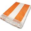 Home Tresor - Tenda da Sole per Esterno con Anelli e Ganci | Tenda da Sole Fantasia a Righe Bianco Arancio per Verande Balconi Camper Misura cm. (280 x 300)