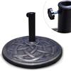 KOMFOTTEU Supporto per ombrellone rotondo in resina, supporto per palo ombrellone, diametro 38/48 mm, base per ombrellone, 19 kg, base parasole per giardino, terrazza, balcone, bronzo
