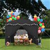 UISEBRT Gazebo da giardino, 3 x 3 m, con 4 pareti laterali, impermeabile, resistente ai raggi UV, per giardino, feste, matrimoni, antracite