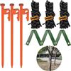 NACETURE Kit di picchetti per albero - picchetti e supporti per alberi pendenti - paletti in metallo per raddrizzare kit con 3 set di paletti, per picchettare e corda per albero da 3 piedi