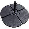 MaxxGarden Riempimento per Piede del Parasole - Per Ombrelloni con Base a Croce - Da Riempire con Sabbia o Acqua - Resistente alle Intemperie - 7,5 x 50 x 50 cm