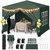 WOLTU Gazebo da Giardino Tendone 3x3m Pop up con sacchi di sabbia Verde | UPF 50+ UV, impermeabile, altezza regolabile, stabile, con borsa trasporto, Giardino