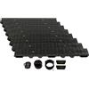 ScarMaxx 8m Canaletta scolo Acqua piovana A15 Altezza 60 mm - Griglia scolo Acqua piovana Set Completo 13 x 800 x 6 cm Linea Nero