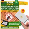 GREEN GUARDIA 3 pellicole di ricambio per trappole adesive per feromoni, ecologiche, senza sostanze chimiche, con superfici adesive intercambiabili (3 pellicole di ricambio per coleotteri del grano)