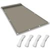 LIUYANYAN Vela Ombreggiante Parasole 100 x 350 cm Protezione Raggi UV e Impermeabile Telo Telone Ombreggiante con Occhielli Tenda a Vela per Terrazza Giardino, Tortora