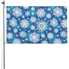 Generic Bandieras Da Cortile Winter Bright Snowflakes Bandiera Garden Tutte Le Stagioni Garden Flag Anniversario Bandiera Di Benvenuto Per Spiaggia Veranda Esterni 90X150 CM