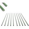 Toboli 10x sostegni per piante colore verde 120 cm Ø 11 mm Pali per piante rampicanti in metallo e plastica, tutori per pomodori e vasi