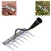 HItianya Upgraded Iron Weeding Rake, Iron Rake for Gardening and Weeding, Rastrillo de Acero al Carbono de 5/6/7/8 Dientes, para Aflojar y Desherbar Eficientementes (7 Teeth)