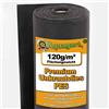 Aquagart 50m² tessuto in pile da giardino in pile per pacciamatura tessuto di base in pile geotessile 120 gr./m² 1 m di larghezza