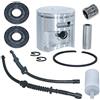 AUMEL Kit pistone da 44 mm con Filtro del Carburante Linea di Ritorno Cuscinetto paraolio per Husqvarna 450 450E Motosega Sostituisci 544088903 544128601