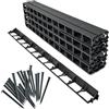 Garronda Bordura Giardino 24 m Altezza 4,5 cm con 100 Ancoraggi, Bordo per Aiuole in Plastica, Recinzione Giardino Esterno, Bordo Dritto Facile da Montare GD-0157