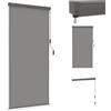 YRHome Tenda a rullo verticale, 120 x 250 cm, per balcone, tenda da sole verticale, protezione dal vento, in alluminio con manovella e kit di montaggio per balcone e terrazza, colore grigio