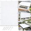 HSFFBHFBH Tenda a Vela Parasole - 2x3.5M Bianco - Vela Ombreggiante Rettangolare, Telo Tende da Sole per Esterno Impermeabile con Fune e Occhiellato Protezione UV per Balcone Giardino Terrazza