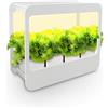 Nutriluce Mini Serra da Interno con Luci LED e Timer Automatico, Ideale per Coltivazione Indoor di Piante Aromatiche e Piccoli Ortaggi, Serra per Orto Intelligente, Idea Regalo Green