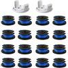 QENETY Bobina di ricambio per tagliabordi, compatibile con Ryobi One+ AC14RL3A, Olt1832 Rac124, 1,6 mm, linea di ricambio per tagliabordi Ryobi 18 V, 24 V, 40 V, filo per decespugliatore senza fili, 3,4 m