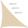 GLIN Tenda da Sole Tenda a Vela Impermeabile Rettangolo Quadrato Triangolare Tendalino 6x6x8m Tenda da Sole Telo Parasole Ombreggiante per Esterno Terrazzo Balcone Giardino Beige