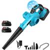 Eznaobo Soffiatore di foglie senza fili per batteria Makita 18 V, soffiatore di foglie 2 in 1 con batteria 7500mAh x2, controllo 5 velocità, aspiratore e soffiatore da giardino (7500mAh x2)