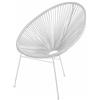 VERDELOOK Poltrona da Giardino Alba, mobili da Esterni, 72x90 cm, Bianco