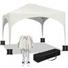 WOLTU Gazebo da Giardino pieghevole 3x3m con sacchi di sabbia Beige