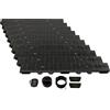 ScarMaxx 10m Canaletta scolo Acqua piovana A15 Altezza 60 mm - Griglia scolo Acqua piovana Set Completo 13 x 1000 x 6 cm Linea Nero