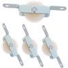 Happyyami 4 Pezzi di Ricambio per Ombrellone da Giardino Rulli per Porte Scorrevoli Ruote Singole in Acciaio Puleggia per Finestra in Acciaio Inossidabile per Uso Esterno